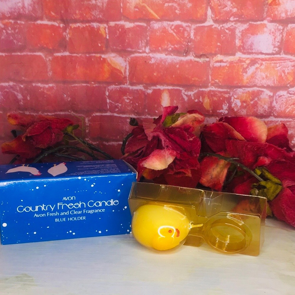 Vintage 1985 Avon Country Fresh Candle Hen‎ Egg Candle